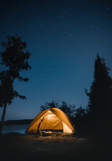 Tent at night