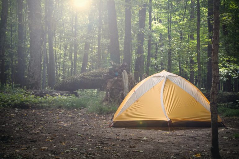 Tent in the woods