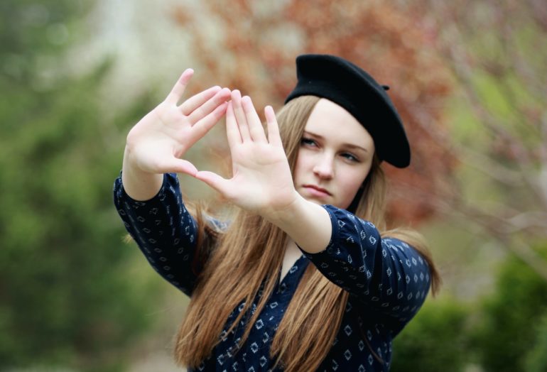 Girl in beret