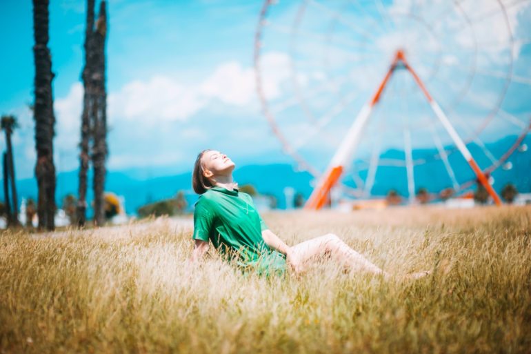 Woman in a field