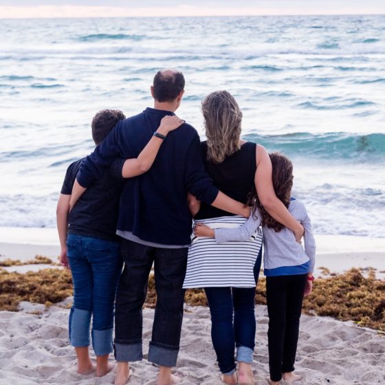 Family on a beach